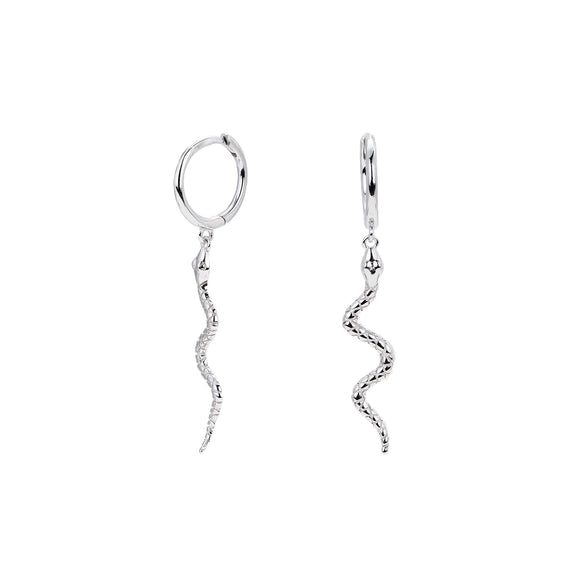 Wholesale 925 Sterling Silver Zodiac Snake Earrings For Women