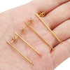Wholesale Stick Ear Studs Stainless Steel Glossy 18K Vacuum Plated Jewelry Accessories