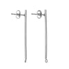 Wholesale Stick Ear Studs Stainless Steel Glossy 18K Vacuum Plated Jewelry Accessories