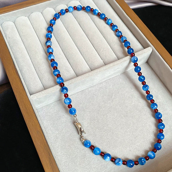 Wholesale Stone Beaded Clavicle Necklace Geometric Style Handmade For Women