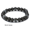 Wholesale Stone Beads Handmade Bracelet Volcanic Stone And Snowflake Stone Unisex Retro Style