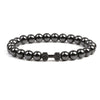 Wholesale Stone Dumbbell Handmade Skull Inlaid Bracelet For Men And Women