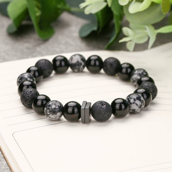 Wholesale Stone Handmade Geometric Snowflake Unisex Bracelet