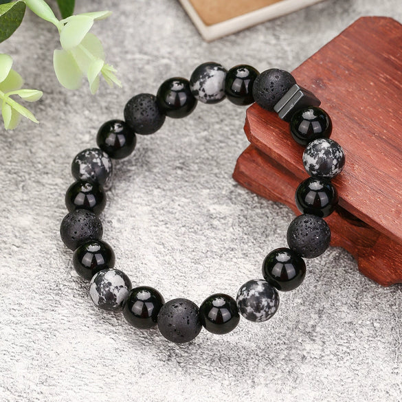 Wholesale Stone Handmade Geometric Snowflake Unisex Bracelet