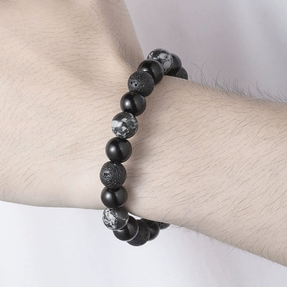 Wholesale Stone Handmade Geometric Snowflake Unisex Bracelet