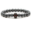 Wholesale Stone Microinlaid Zircon Skull Handmade Bracelet Unisex