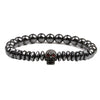 Wholesale Stone Microinlaid Zircon Skull Handmade Bracelet Unisex