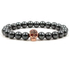 Wholesale Stone Microinlaid Zircon Skull Handmade Bracelet Unisex