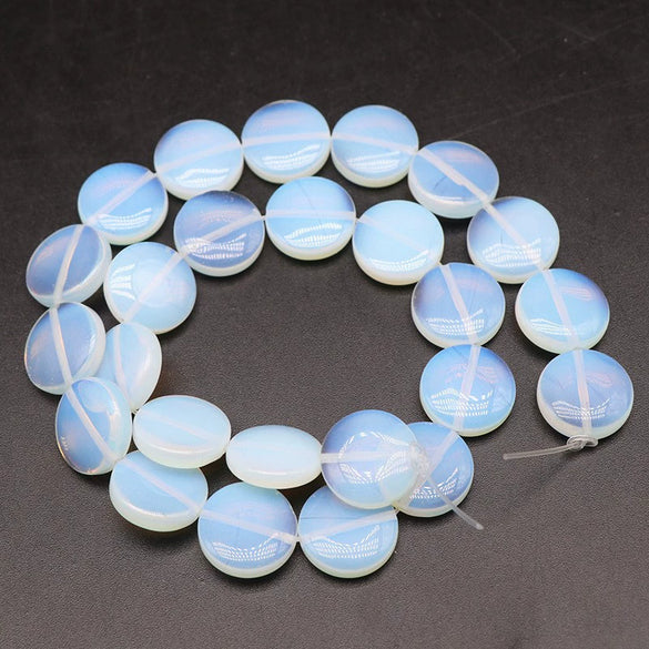 Wholesale Stone Round Cake Beaded Semifinished Necklace Jewelry Accessories Cutting Process