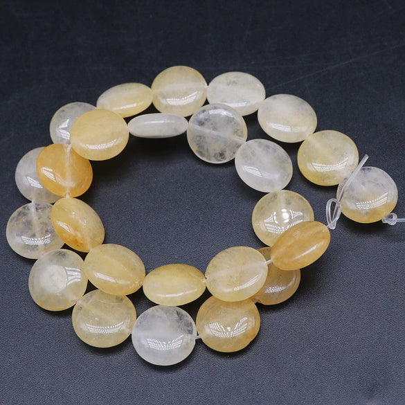 Wholesale Stone Round Cake Beaded Semifinished Necklace Jewelry Accessories Cutting Process