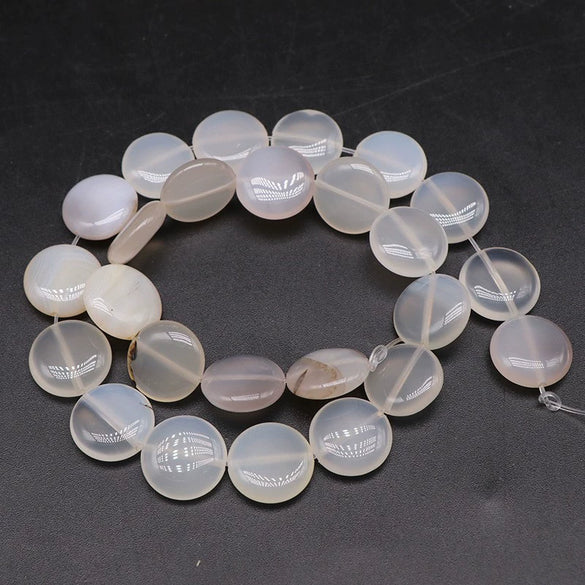 Wholesale Stone Round Cake Beaded Semifinished Necklace Jewelry Accessories Cutting Process