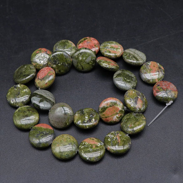 Wholesale Stone Round Cake Beaded Semifinished Necklace Jewelry Accessories Cutting Process