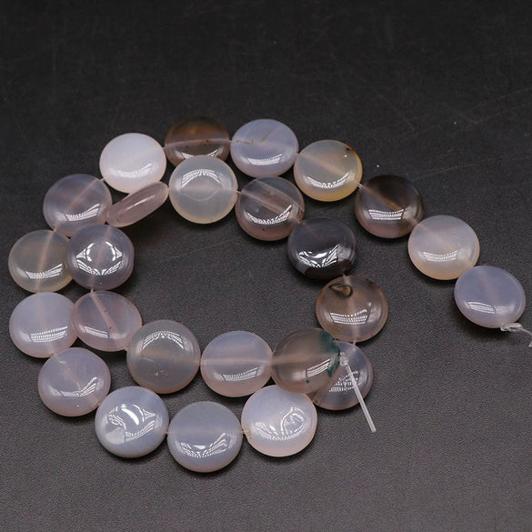 Wholesale Stone Round Cake Beaded Semifinished Necklace Jewelry Accessories Cutting Process