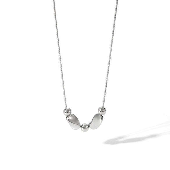 Wholesale Stone Starfish U Shape Stainless Steel Necklace With Polishing Treatment