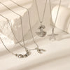 Wholesale Stone Starfish U Shape Stainless Steel Necklace With Polishing Treatment