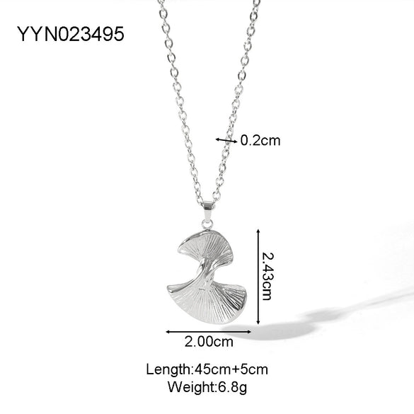 Wholesale Stone Starfish U Shape Stainless Steel Necklace With Polishing Treatment
