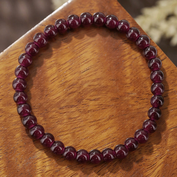 Wholesale Stone Wood Chip Weathered Beads Elastic Bracelet Handmade Geometric Jewelry Unisex