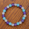 Wholesale Stone Wood Chip Weathered Beads Elastic Bracelet Handmade Geometric Jewelry Unisex