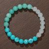 Wholesale Stone Wood Chip Weathered Beads Elastic Bracelet Handmade Geometric Jewelry Unisex