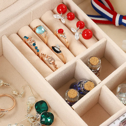 Wholesale Storage Box Solid Wood Flannel Jewelry Box