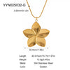 Wholesale Striped Flower Stainless Steel Jewelry Set With Pearl Ring Earrings And Necklace Pvd Furnace Vacuum Real Gold Plated