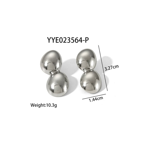 Wholesale Striped Smooth Polished Stainless Steel Earrings With Butterfly Design High Sense Style Pvd Furnace Real Gold Electroplating