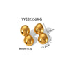 Wholesale Striped Smooth Polished Stainless Steel Earrings With Butterfly Design High Sense Style Pvd Furnace Real Gold Electroplating