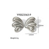 Wholesale Striped Smooth Polished Stainless Steel Earrings With Butterfly Design High Sense Style Pvd Furnace Real Gold Electroplating