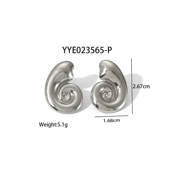 Wholesale Striped Smooth Polished Stainless Steel Earrings With Butterfly Design High Sense Style Pvd Furnace Real Gold Electroplating