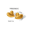 Wholesale Striped Smooth Polished Stainless Steel Earrings With Butterfly Design High Sense Style Pvd Furnace Real Gold Electroplating