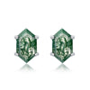 Wholesale Stud Earrings Agate 925 Silver Geometric Design For Women
