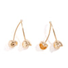 Wholesale Stud Earrings Alloy Fruit Red Cherry Sweet Style Electroplated For Women