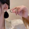 Wholesale Stud Earrings Alloy S925 Silver Needle Flower Pearl Geometric Electroplated For Women Light Luxury Natural Niche Design