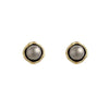 Wholesale Stud Earrings Alloy 925 Silver Gray Pearl Geometric Retro Style Electroplating For Women