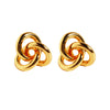 Wholesale Stud Earrings Brass 225 Silver Needle Geometric Hollow Electroplating Design For Women