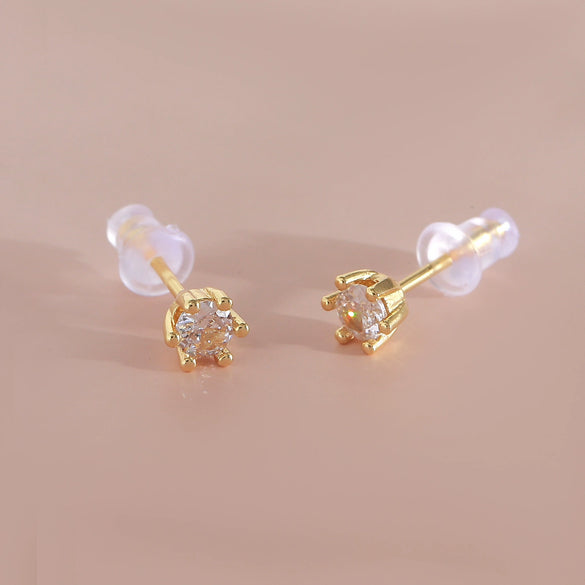 Wholesale Stud Earrings Copper Geometric Electroplating Simple Style Unisex