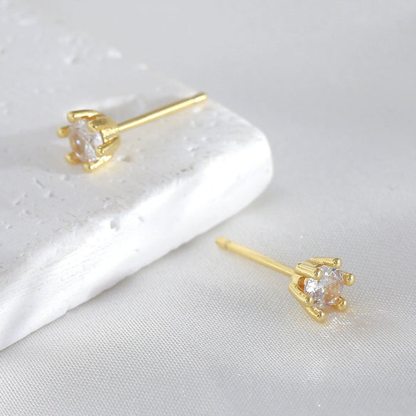 Wholesale Stud Earrings Copper Geometric Electroplating Simple Style Unisex