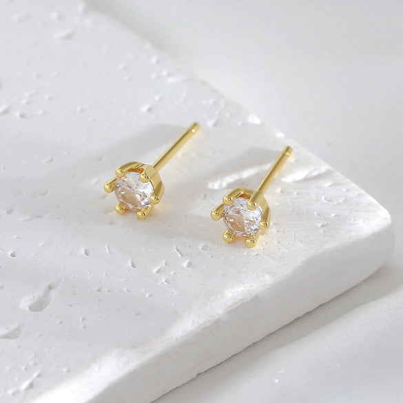 Wholesale Stud Earrings Copper Geometric Electroplating Simple Style Unisex