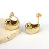 Wholesale Stud Earrings Copper Geometric Simple Glossy Three Dimensional Peach Heart Shape Electroplating For Women