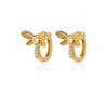 Wholesale Stud Earrings Copper Gold Platinum Electroplated Heart Shape Butterfly Zircon For Women