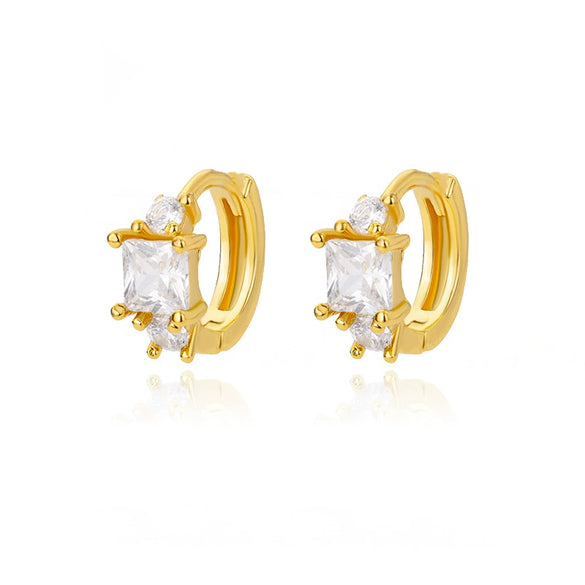 Wholesale Stud Earrings Copper Gold Platinum Electroplated Heart Shape Butterfly Zircon For Women