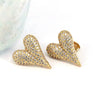 Wholesale Stud Earrings Copper Heart Shape Geometric Electroplating For Women