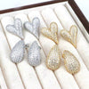 Wholesale Stud Earrings Copper Heart Shape Geometric Electroplating For Women