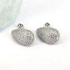 Wholesale Stud Earrings Copper Heart Shape Geometric Electroplating For Women