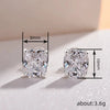Wholesale Stud Earrings Copper Inlaid Zircon Geometric Square Simple Style For Women