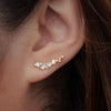Wholesale Stud Earrings Copper Inlaid Zircon Geometric Style For Women