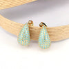 Wholesale Stud Earrings Copper Water Drop Shape Electroplated Jewelry For Women