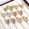 Wholesale Stud Earrings Copper Water Drop Shape Electroplated Jewelry For Women