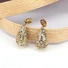 Wholesale Stud Earrings Copper Water Drop Shape Electroplated Jewelry For Women