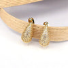 Wholesale Stud Earrings Copper Water Drop Shape Electroplated Jewelry For Women